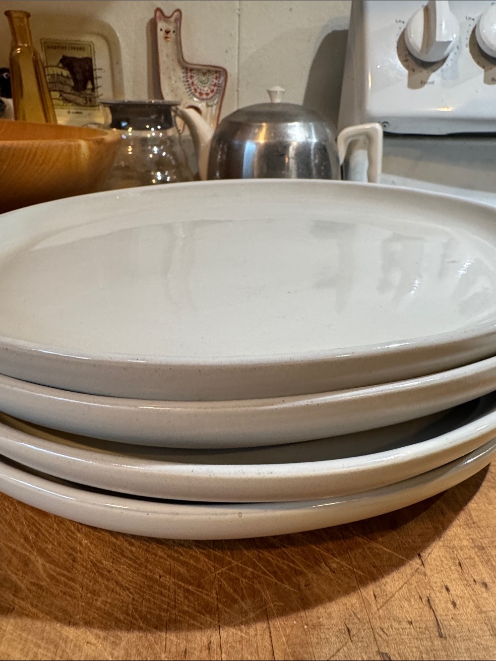 Hearth and Hand Classic Cream Ceramic Dinner Plates